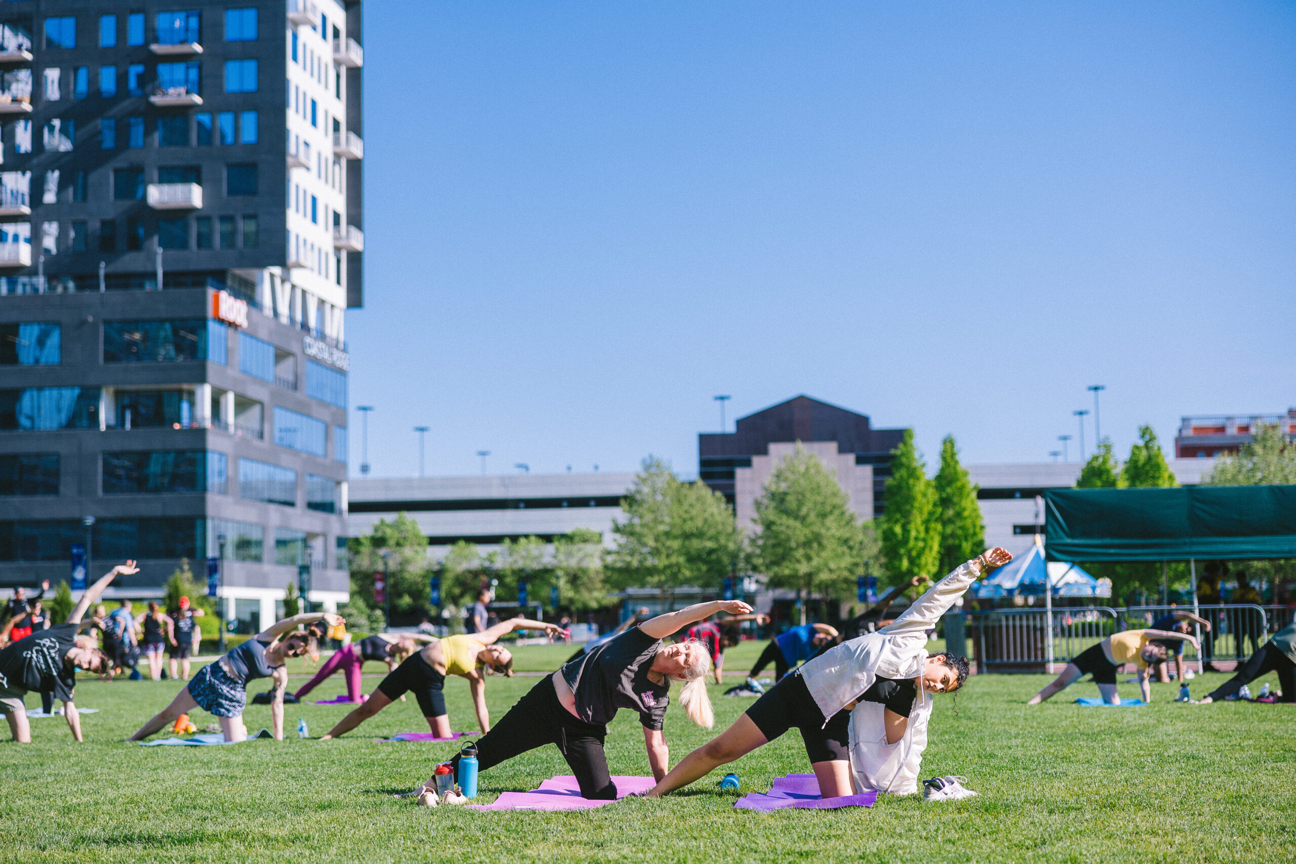 fitness class in the park