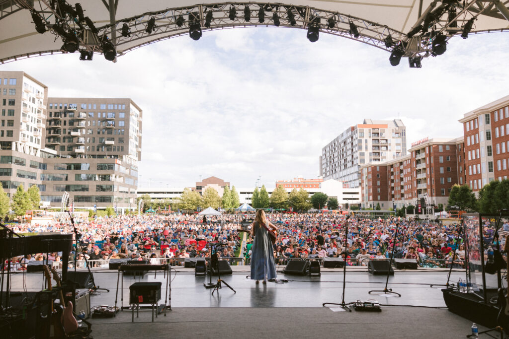 outdoor concert view from the stage